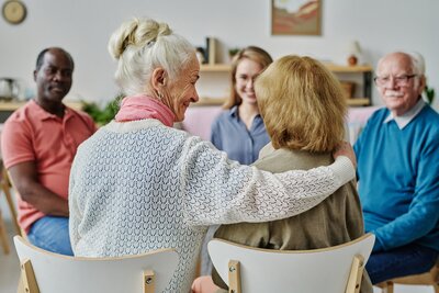 elderly group in therapy session